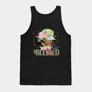 Just Blessed, Black Woman, Religious, Christian Tank Top